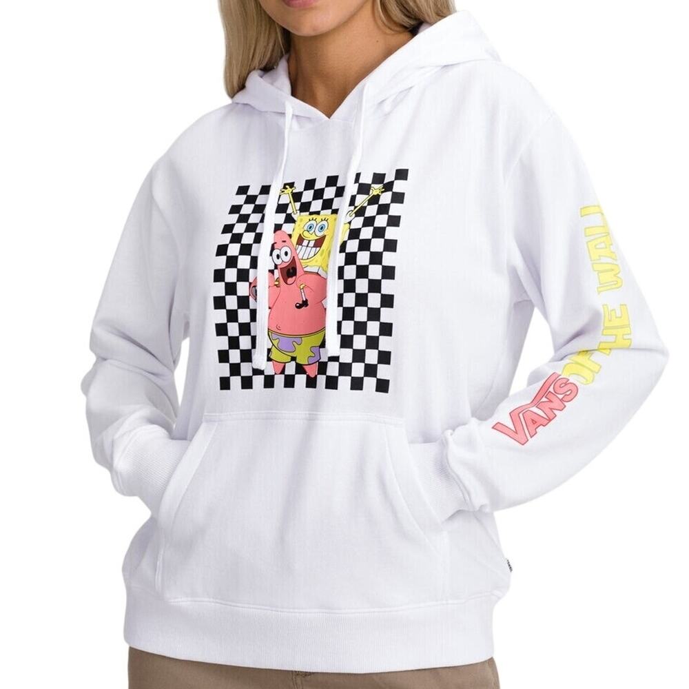 Vans X Spongebob Best Buddies Hoodie Sweater Women Large White New
